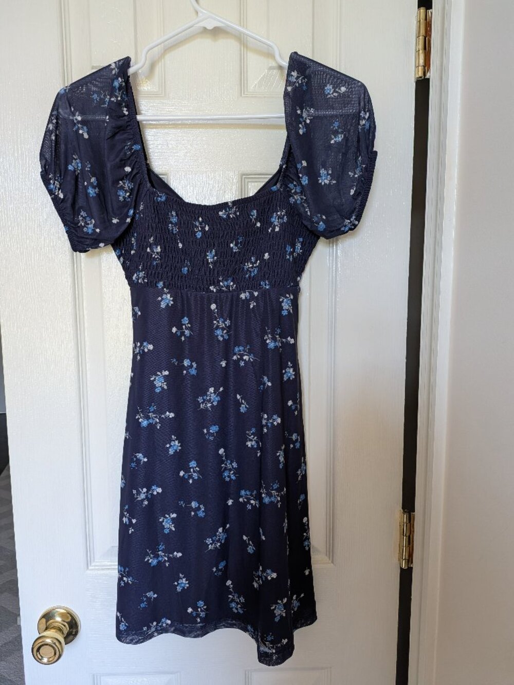 Live To Be Spoiled Floral Smocked Milkmaid Mini Dress Size Small